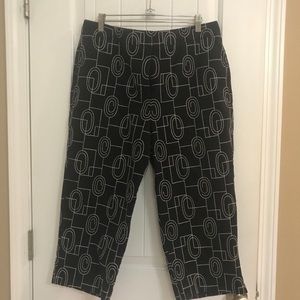 Talbots black and white crop pants